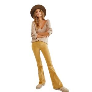 Free People Pull on Corduroy Flare Jean